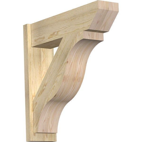 Ekena Millwork Funston Slat Rough Sawn Outlooker, Douglas Fir, 8"W x 30"D x 30"H OUT08X30X30FST06RDF - main